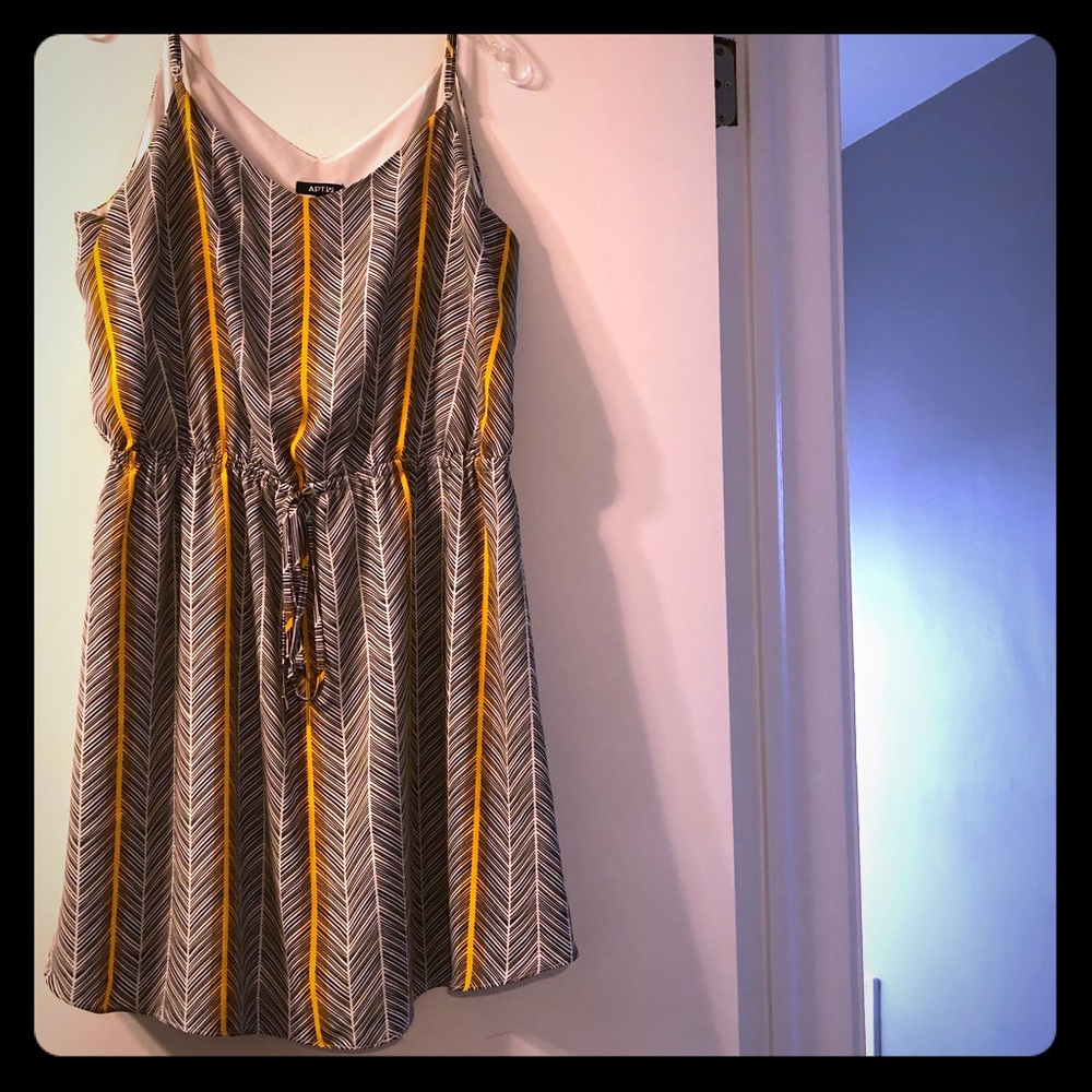 Black and yellow summer /casual work attire dress